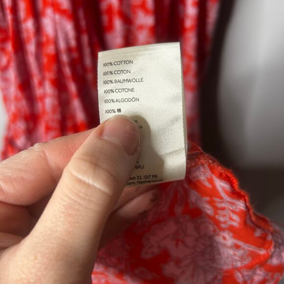 Free People Bonita Boho Floral Flutter Tiered Maxi Dress Women's Medium Romantic - Picture 14 of 14